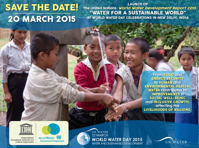 The UN World Water Development Report 2015, Water for a Sustainable World, unesco